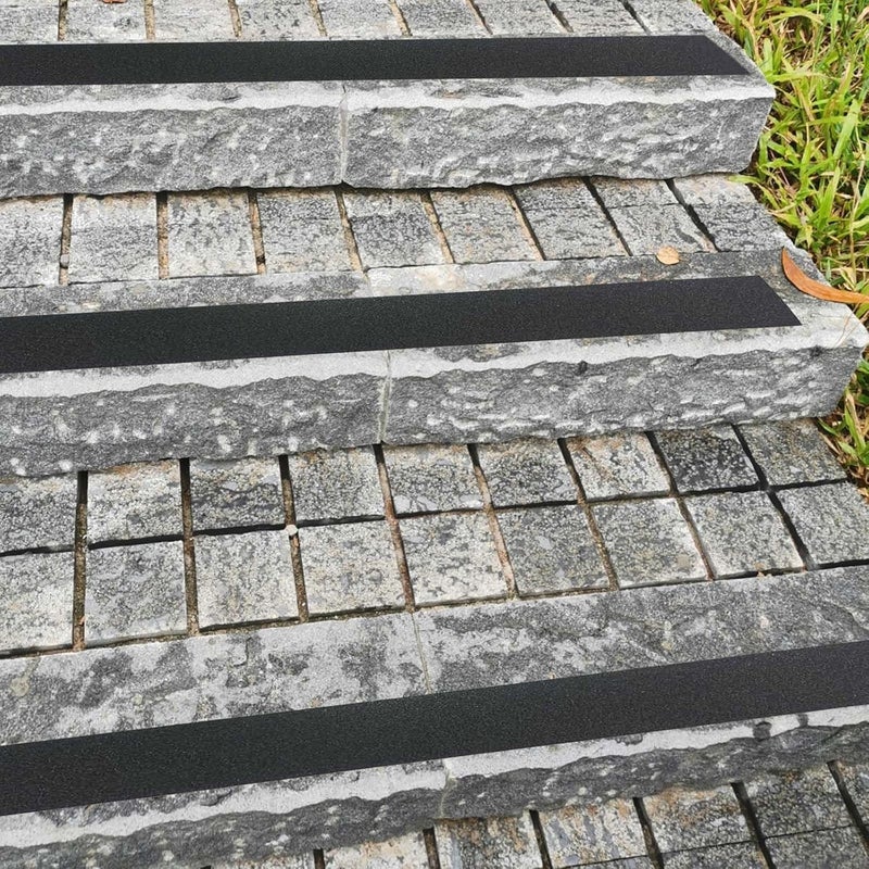 QILIMA Anti Slip Tape - Waterproof Non Slip Stair Grips, Outdoor Adhesive Grip Tape for Step Treads, Black, 2inx16.5ft - Image 4